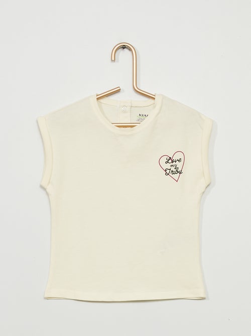 T-shirt 'Famille' em jersey - Kiabi