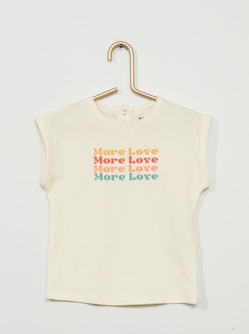 T-shirt 'Famille' em jersey - Kiabi