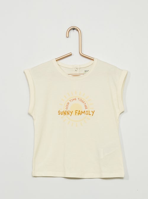 T-shirt 'Famille' em jersey - Kiabi