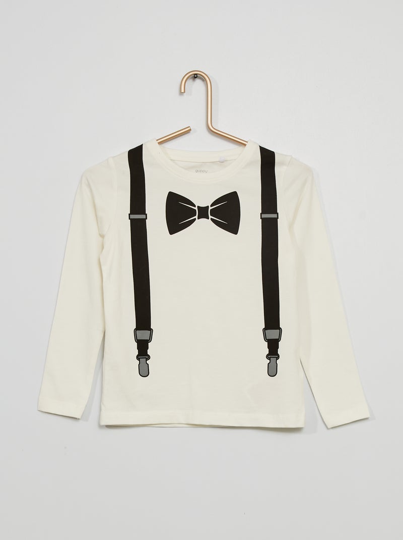 T-shirt fantasia de manga comprida Branco - Kiabi