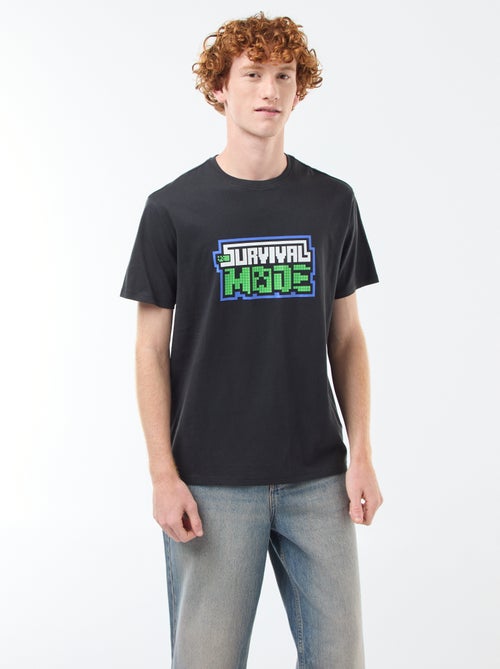 T-shirt 'Fashion UK' 'Minecraft' em algodão - Kiabi