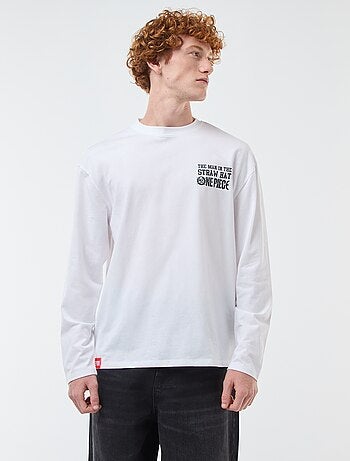 T-shirt 'fashion UK' One piece' manga curta