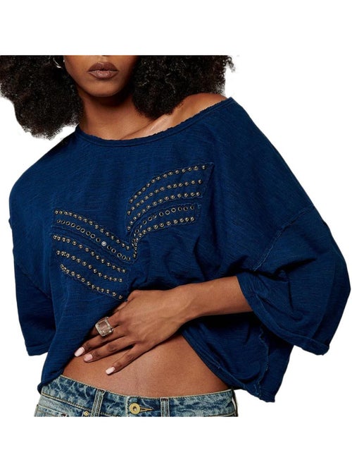 T-shirt Feminina Azul Kaporal STEAL - Kiabi