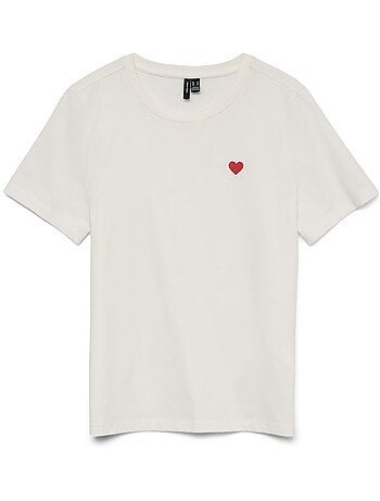 T-shirt Feminina Branca Vero Moda Folina