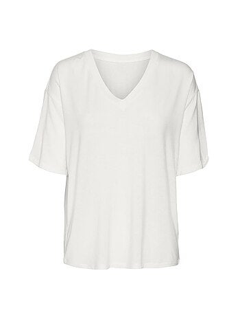 T-Shirt Feminina Branca Vero Moda Hira