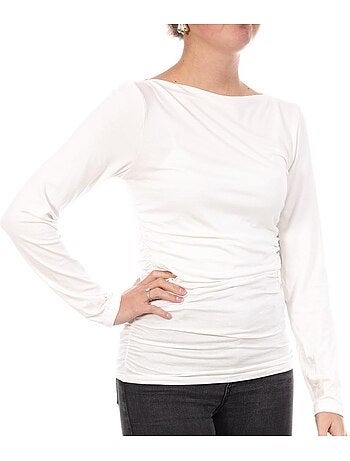 T-Shirt Vero Moda Saanvi para Mulher em Cor Taupe