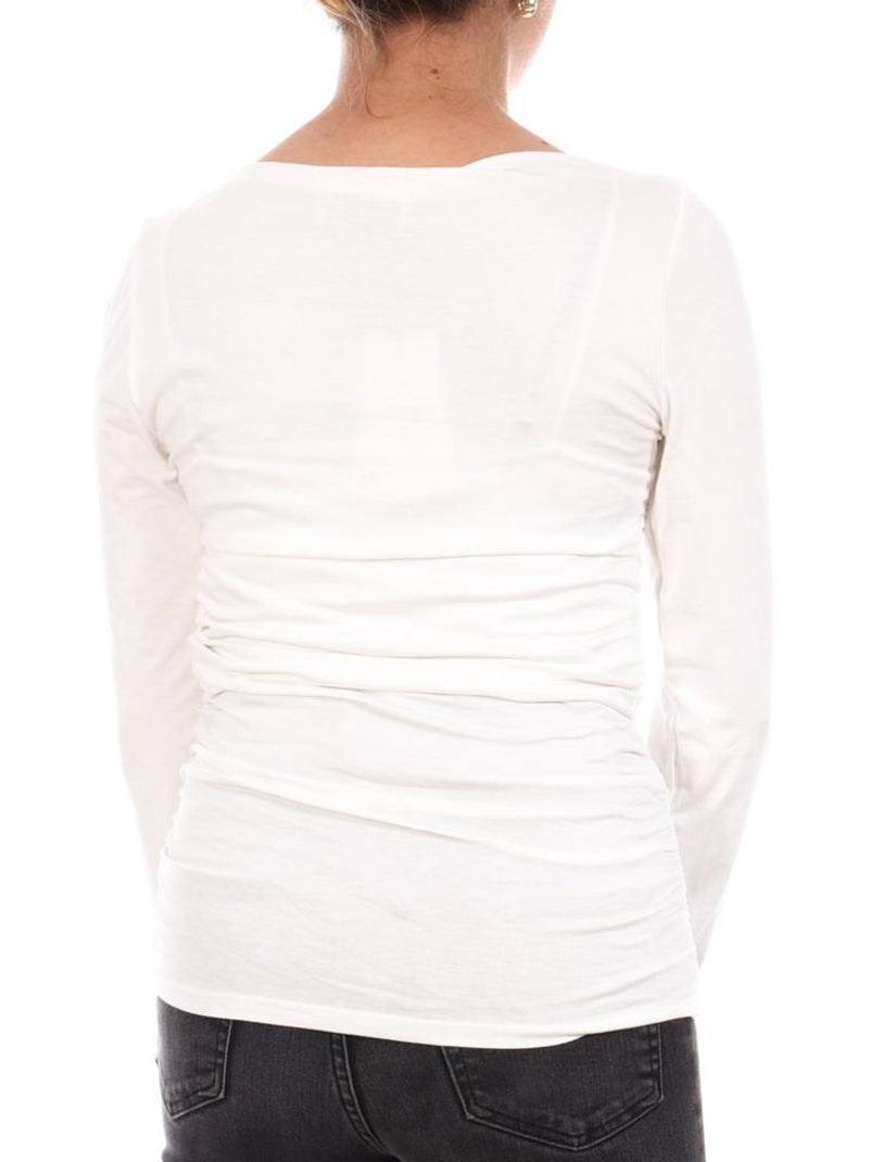 T-Shirt Feminina Branca Vero Moda Saanvi Branco - Kiabi