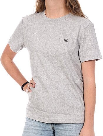 T-Shirt Feminina Calvin Klein Jeans Archive Cinzenta