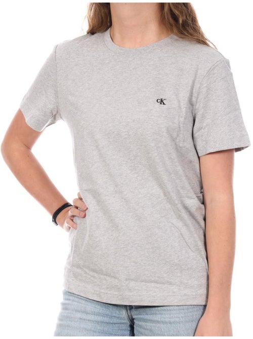 T-Shirt Feminina Calvin Klein Jeans Archive Cinzenta - Kiabi T-Shirt Feminina Calvin Klein Jeans Archive Cinzenta - Kiabi