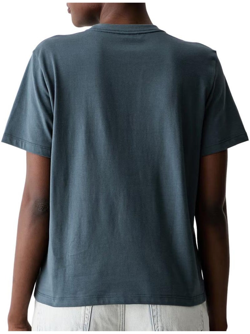 T-shirt feminina calvin klein jeans classic script cinzenta Cinza-prateado - Kiabi