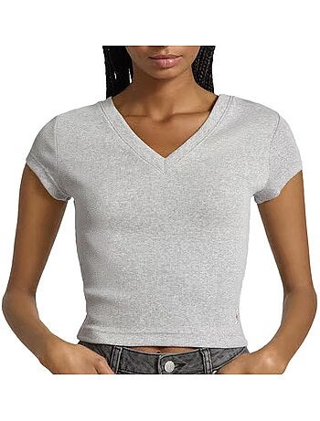 T-shirt rosa para mulher calvin klein jeans com etiqueta ri-cloud