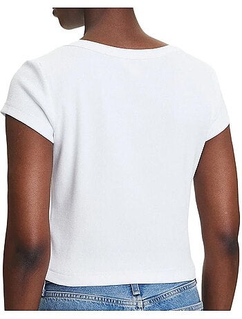 T-Shirt Calvin Klein Preto para Mulher com Etiqueta 2x2
