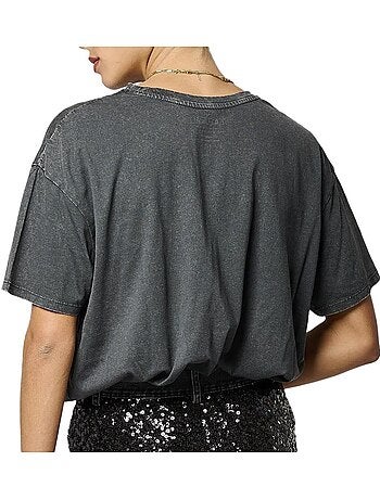 T-shirt Feminina Cinzenta Kaporal SKULL
