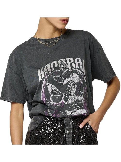 T-shirt Feminina Cinzenta Kaporal SKULL - Kiabi T-shirt Feminina Cinzenta Kaporal SKULL - Kiabi