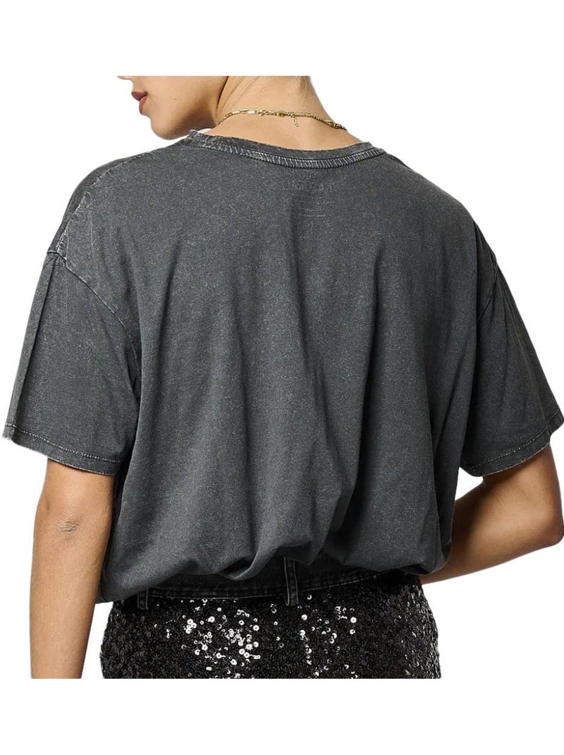 T-shirt Feminina Cinzenta Kaporal SKULL Cinza-prateado - Kiabi