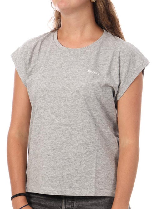 T-shirt feminina cinzenta pepe jeans bloom - Kiabi T-shirt feminina cinzenta pepe jeans bloom - Kiabi