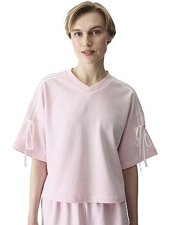 T-shirt feminina com detalhe de laço penti
