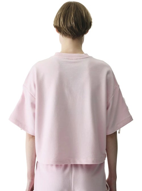 T-shirt feminina com detalhe de laço penti - Kiabi T-shirt feminina com detalhe de laço penti - Kiabi