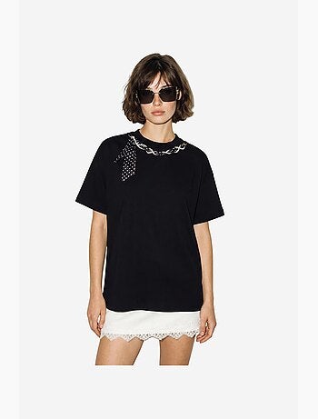 T-shirt feminina de algodão e elastano lucci