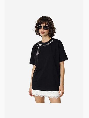 T-shirt feminina de algodão e elastano lucci