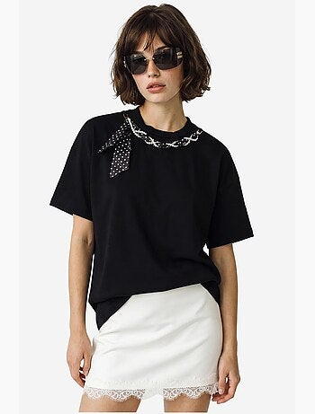 T-shirt feminina de algodão e elastano lucci