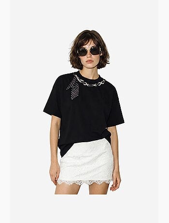 T-shirt feminina de algodão e elastano lucci
