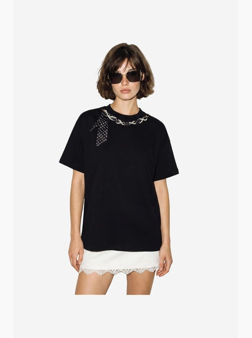 T-shirt feminina de algodão e elastano lucci - Kiabi T-shirt feminina de algodão e elastano lucci - Kiabi