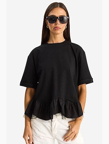 T-shirt feminina de algodão e elastano lucci