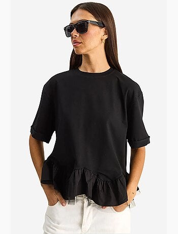 T-shirt feminina de algodão e elastano lucci