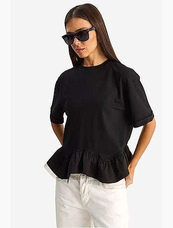 T-shirt feminina de algodão e elastano lucci