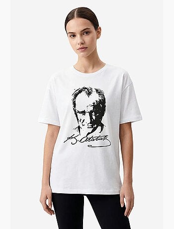 T-shirt feminina de algodão e elastano tommy