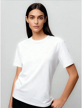T-shirt feminina de algodão e elastano tommy