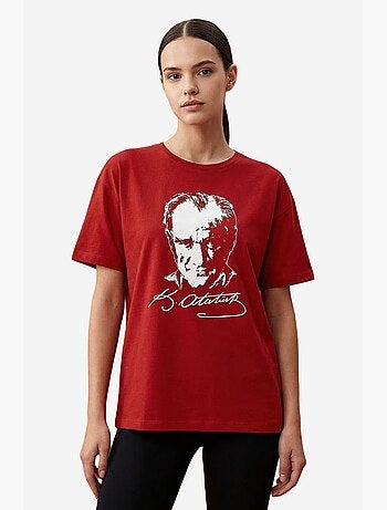 T-shirt feminina de algodão e elastano tommy