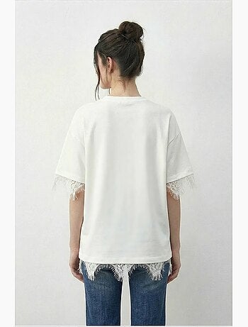 T-shirt feminina de poliéster e elastano lucci