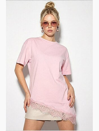 T-shirt feminina de poliéster e elastano lucci