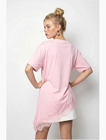 T-shirt feminina de poliéster e elastano lucci