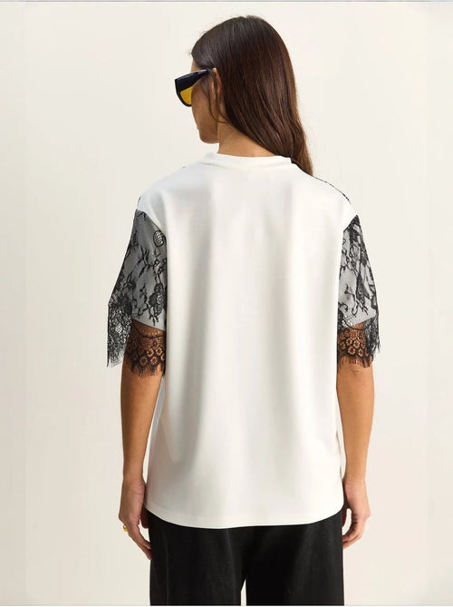 T-shirt feminina em mistura de viscose lucci - Kiabi