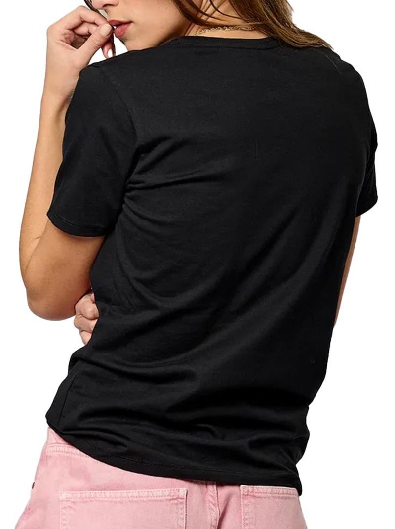 T-shirt Feminina Kaporal Eloae Preto Preto - Kiabi