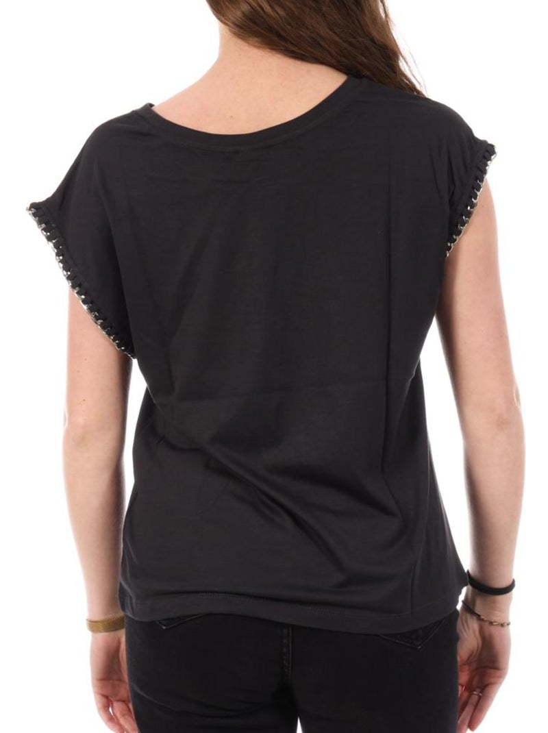 T-Shirt Feminina Kaporal JOJO Preta Preto - Kiabi