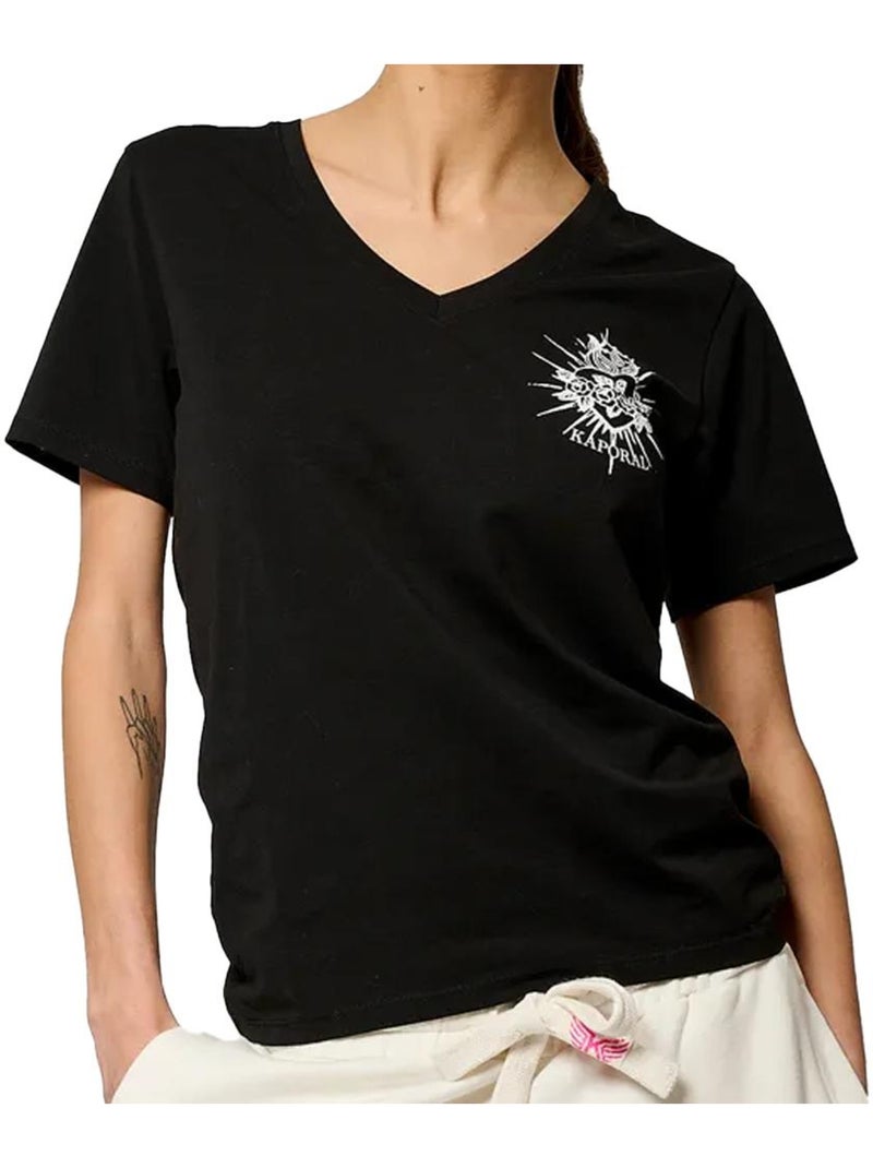 T-Shirt Feminina Kaporal VALM Preto Preto - Kiabi