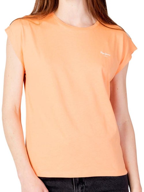 T-shirt Feminina Laranja Pepe Jeans Bloom - Kiabi T-shirt Feminina Laranja Pepe Jeans Bloom - Kiabi