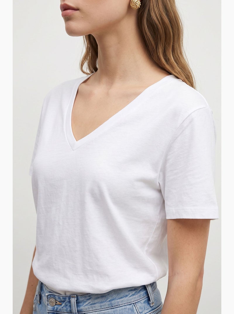 T-shirt feminina lucci Branco - Kiabi