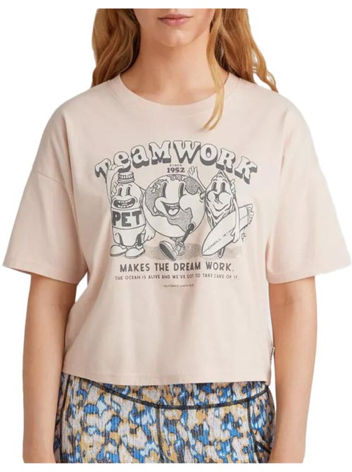 T-Shirt Feminina O'Neill Stream Rosa - Kiabi T-Shirt Feminina O'Neill Stream Rosa - Kiabi