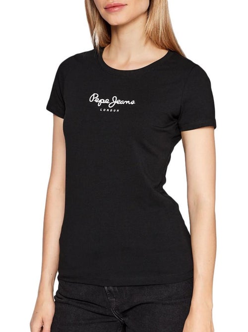 T-shirt Feminina Pepe Jeans New Virginia Preta - Kiabi