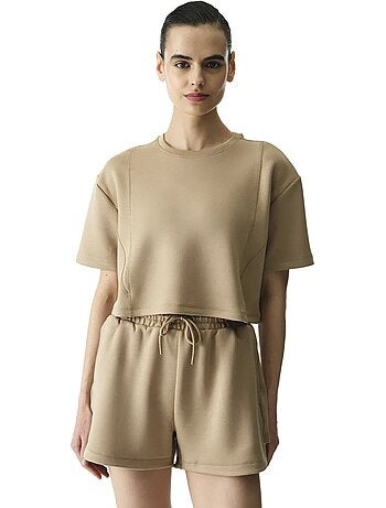 T-shirt feminina silky feel com pespontos penti
