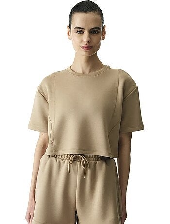 T-shirt feminina silky feel com pespontos penti