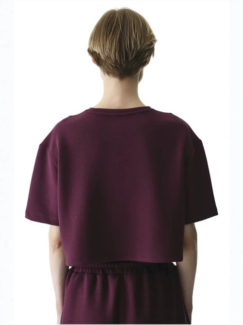 T-shirt feminina silky feel com pespontos penti - Kiabi T-shirt feminina silky feel com pespontos penti - Kiabi