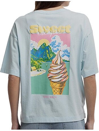 T-shirt feminina teddy smith icy azul