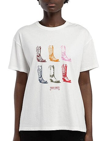 T-shirt Feminina Teddy Smith Leya Branca