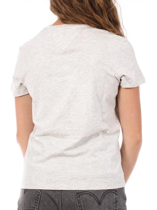 T-Shirt Feminina Tommy Hilfiger Linear Cinzento Claro - Kiabi T-Shirt Feminina Tommy Hilfiger Linear Cinzento Claro - Kiabi